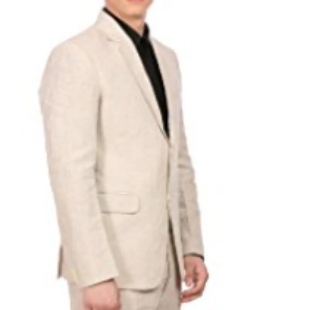 WINTAGE Men's 100% Linen Suit sz 50 - Picture 2 of 4
